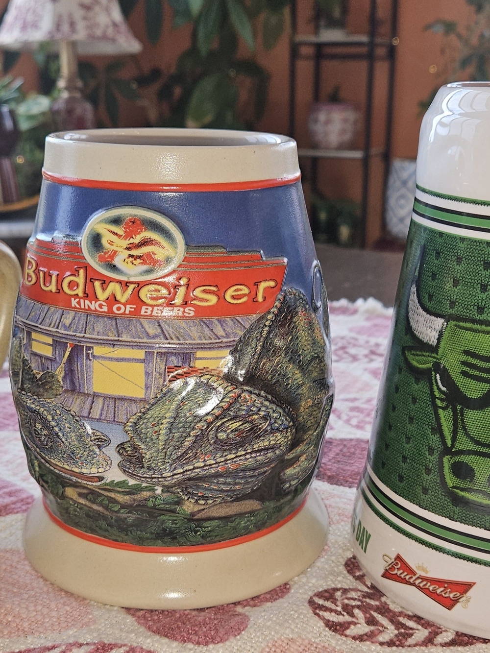 Set of 3 Vintage Budweiser Beer Steins Clydesdales Louie & Frank Chicago Bulls